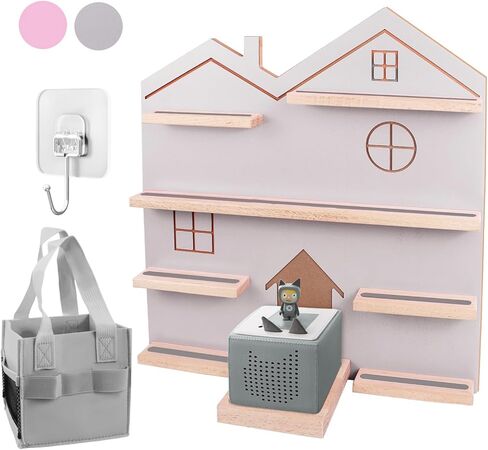 XL Tonie Shelf House for Toniebox - Toniebox Storage for All Your Tonie Accessories, toniebox Characters and toniebox Figures, Display Amiibo Collection, Display Dolls(Grey) in Saudi Arabia