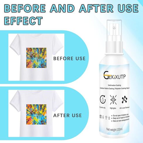 4 x 100ml Sublimation Spray for Cotton Tshirts，Sublimation Coating Spray for T-Shirts, Canvas, Polyester Fabric，Quick Dry, High Gloss，Polyester Spray for Sublimation (4 pcs Sublimation Coating Spray) in Saudi Arabia