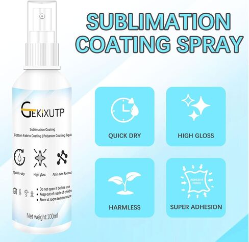 4 x 100ml Sublimation Spray for Cotton Tshirts，Sublimation Coating Spray for T-Shirts, Canvas, Polyester Fabric，Quick Dry, High Gloss，Polyester Spray for Sublimation (4 pcs Sublimation Coating Spray) in Saudi Arabia