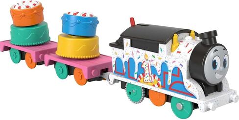 Thomas & Friends Motorized Toy Train, Wobbly Cake Thomas Engine with Cargo Cars & Pieces for Pretend Play Preschool Kids Ages 3+ Years in Saudi Arabia