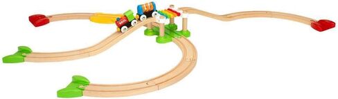 BRIO My First Railway – 33727 حزمة المبتدئين | مجموعة قطار لعبة خشبية للأطفال بعمر 18 شهرًا فما فوق in Saudi Arabia