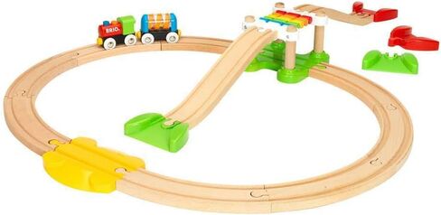 BRIO My First Railway – 33727 حزمة المبتدئين | مجموعة قطار لعبة خشبية للأطفال بعمر 18 شهرًا فما فوق in Saudi Arabia