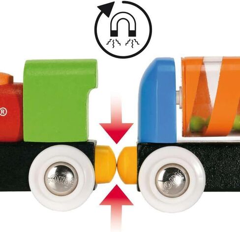 BRIO My First Railway – 33727 حزمة المبتدئين | مجموعة قطار لعبة خشبية للأطفال بعمر 18 شهرًا فما فوق in Saudi Arabia