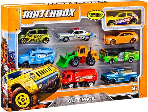Matchbox Cars, 9-Pack Die-Cast 1:64 Scale Toy Cars, Construction or Garbage Trucks, Rescue Vehicles or Planes (Styles May Vary) in Saudi Arabia