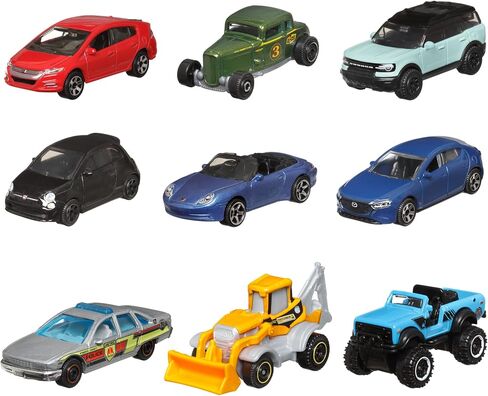 Matchbox Cars, 9-Pack Die-Cast 1:64 Scale Toy Cars, Construction or Garbage Trucks, Rescue Vehicles or Planes (Styles May Vary) in Saudi Arabia