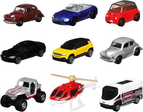 Matchbox Cars, 9-Pack Die-Cast 1:64 Scale Toy Cars, Construction or Garbage Trucks, Rescue Vehicles or Planes (Styles May Vary) in Saudi Arabia