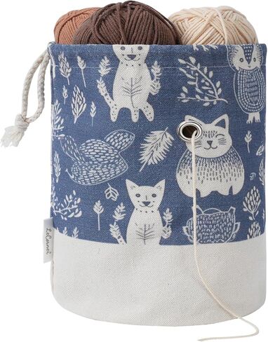 Yarn Bag, Large Crochet Bag Organizer, Drawstring Yarn Storage Knitting Bags, Portable Mini Yarn Holder for Crocheting Project, Store Skein Ball, Needles Accessories in Saudi Arabia