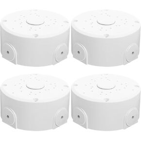 4pcs مفترق عالمي مفترق مربع تقاطع قوس قوس بلاستيكي مقاوم للماء كاميرا تركيب إخفاء الكبل مفترق مربع الأمان كاميرا الوصلات العلبة العالمية ل CCTV ، أبيض in Kuwait