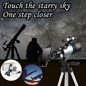 Astronomy Telescope for Kids Adults 70mm Astronomical Refracter Telescope with Tripod & Finder Scope Professional Stargazing High Definition NightObservation Telescope in Saudi Arabia