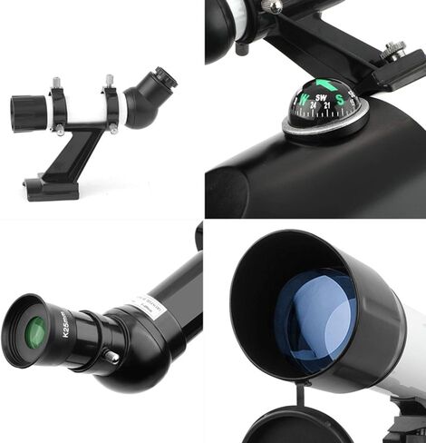 Telescopes, 600/80mm Refractor Telescope for Beginners,Astronomy Outdoor Monocular Scope, with 2 eyepieces+3XLens+Tripod +Backpack in Saudi Arabia