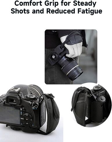 حزام يدوي - قبضة كاميرا آمنة ، حزام معصم مبطن لكاميرات DSLR والمرآة - مثالية للمصورين in Saudi Arabia
