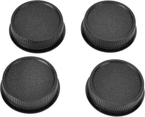 Camera Body Cap and Rear Lens Cover Set Hard Plastic Scratch Proof Protector for M42 Screw Mount Camera and Lens 4 Pair Kit Black in Saudi Arabia