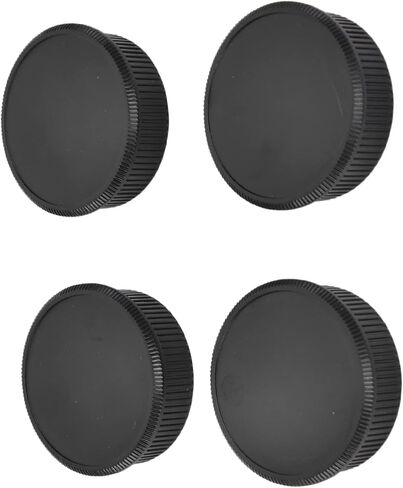 Camera Body Cap and Rear Lens Cover Set Hard Plastic Scratch Proof Protector for M42 Screw Mount Camera and Lens 4 Pair Kit Black in Saudi Arabia
