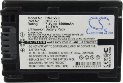 استبدال بطارية Spann لـ Sony DCR-SR38E ، DCR-SR40E ، DCR-SR42E ، DCR-SR46 ، DCR-SR46E ، DCR-SR47 ، DCR-SR47L ، الجزء رقم: NP-FV70 7.4V in Kuwait