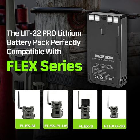 1 عبوة Li T-22 بطارية بطاريات الكاميرا القابلة لإعادة الشحن متوافقة مع كاميرا درب الخلوية المرنة Flex-M Flex-Flex-G36 Flex-S ، Li T-22 بطارية ليثيوم قابلة لإعادة الشحن in Saudi Arabia