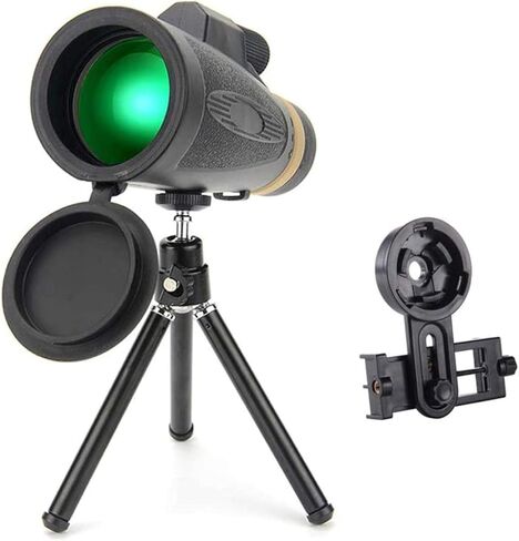 12-16x50 تلسكوب أحادي التكبير عالية مع عدسة BAK4 PRISM - مناظير محمولة لمشاهدة الطيور ، وتشمل محول الهواتف الذكية وترايش ترايبود in Saudi Arabia