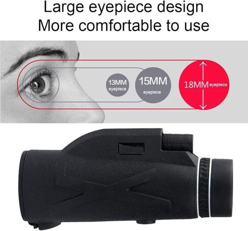 80X100 Magnification Hiking Lens Monocular Telescope - Waterproof, Zoom, HD Binoculars for Camping & Photography in Saudi Arabia
