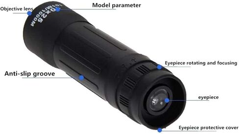 10X25 Compact Monocular Telescope - Portable, Life Waterproof, BAK4 Prism Lens for Bird Watching, Sports, Travel, Hiking in Saudi Arabia
