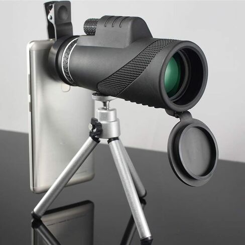 تلسكوب أحادي البدل عالي الطاقة المضغوط - باك4 PRISM ، مقاوم للماء ومقاوم للصدمات ، يشمل محول الهواتف الذكية وترايبود in Saudi Arabia