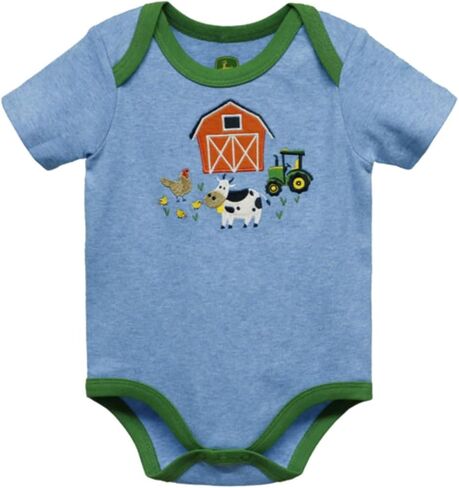 John Deere Blue Short Sleeve Friend Friends أحجام البود 3/6 ، 6/9 ، 9/12 أشهر in Saudi Arabia