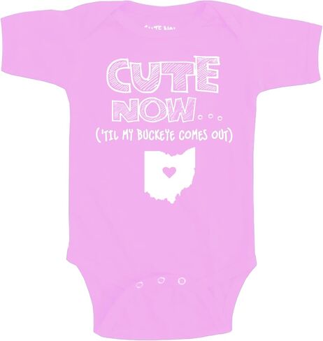 Cute Now... 'Til My Buckeye Comes Out - Baby Infant State of Ohio Bodysuit Short Sleeve NB-18M in Saudi Arabia