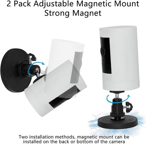 TEKCAM Magnetic Camera Mount Compatible with Ring Stick up Cam Battery(2nd/3rd), Ring Outdoor Cam Plus, No Drill Camera Wall Mounting Bracket for Outdoor Indoor, Adjustable Rubber Coated Magnet Base in Saudi Arabia