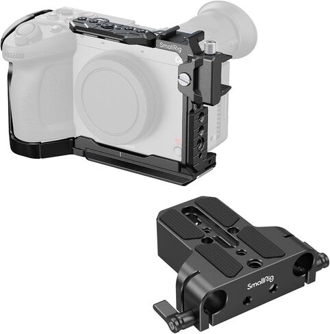 SmallRig Camera Cage for Sony FX2 + Camera Base Plate with 15mm LWS Rod Rail Clamp in Saudi Arabia