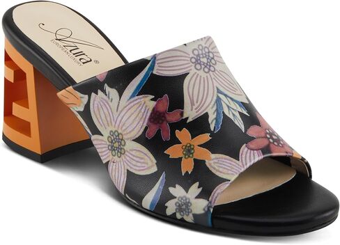 Azura Sculptor Slide Sandals for Women | High Heels with Leather Heel Design in Saudi Arabia