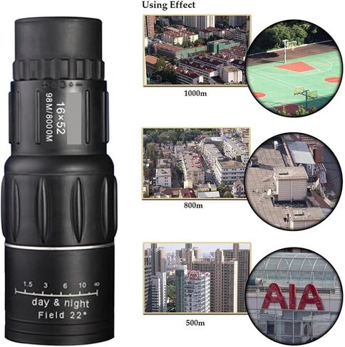 16x52 High Definition Monocular Telescope - Portable, Long Range, Sharp Images for Outdoor Sports, Camping, Travel in Saudi Arabia