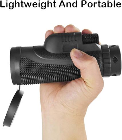 40x60 High Definition Monocular Telescope - BAK4 Prism, Waterproof, Fogproof, with Smartphone Holder and Tripod Compatibility for Wildlife and Bird Watching in Saudi Arabia