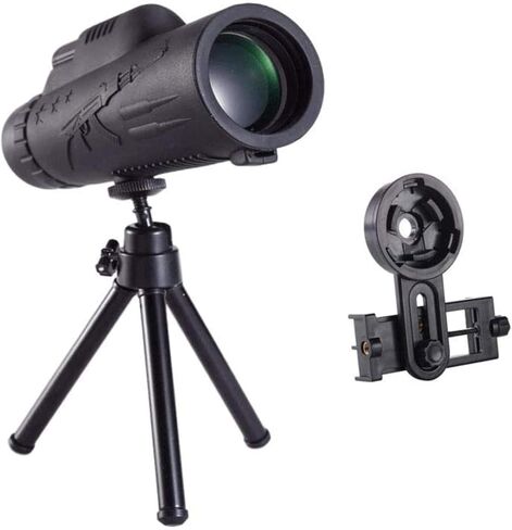 20x40 High Power Binoculars: Compact Monocular Telescope with BAK4 Prism, Smartphone Adapter, and Tripod for Adults in Saudi Arabia