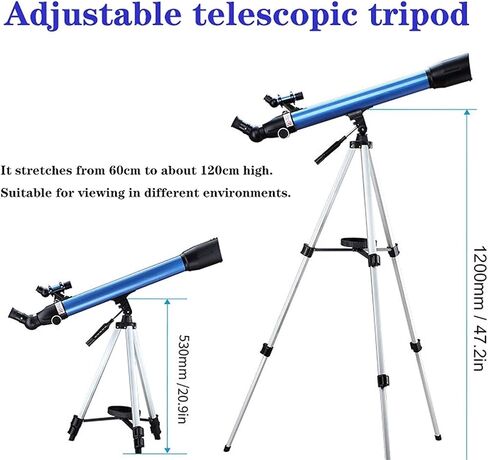 Telescope 700mm Focal Length 234X Magnification Astronomy Refractor Telescopes with Tripod Smartphone Adapter Backpack in Saudi Arabia