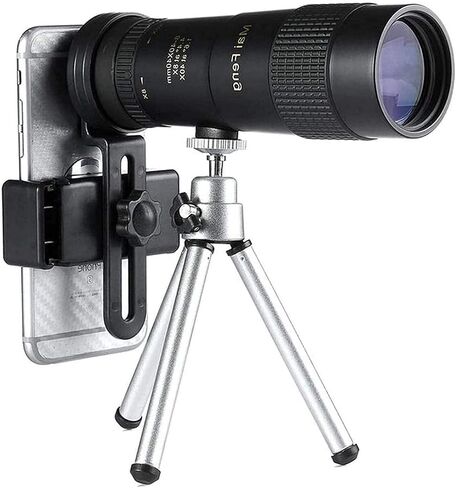 مناظير 8-40 × 40 تلسكوب أحادي الصبفة قابلة للسحب مكافأة ماء BAK4 Professional Ed Glass مع مقطع هاتف ثلاثي القوائم in Saudi Arabia