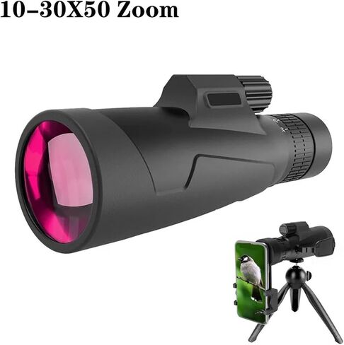 10-30X50 Zoom Monocular Telescope - Long Range Spotting Scope with HD Eyeglass for Birdwatching, Camping, and Tourism in Saudi Arabia