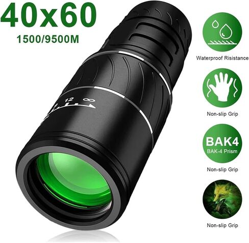 HD Professional Monocular Binoculars, Long Range, Portable Telescope for Hunting, Bird Watching - Sharp Images in Saudi Arabia