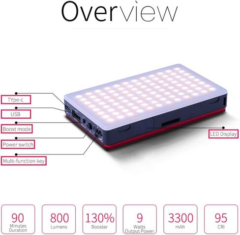 LED كاميرا فيديو ضوء ضوء 3200-5600K كاميرا SLR الإضاءة المدمجة في الجيب من التصوير الفوتوغرافي in Kuwait