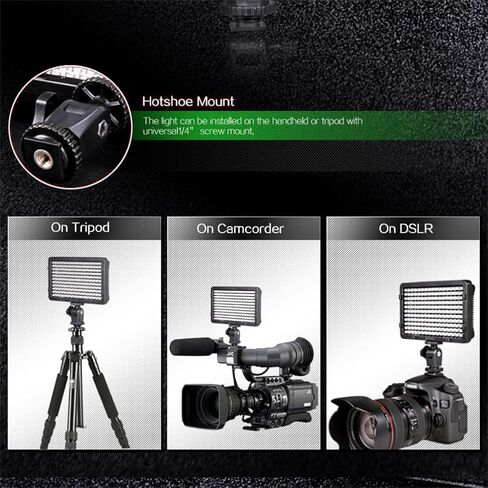 LED Video Light On-Camera Bi-Color 3200-5600K FICTOPHION FIMBOODE FICTION in Kuwait