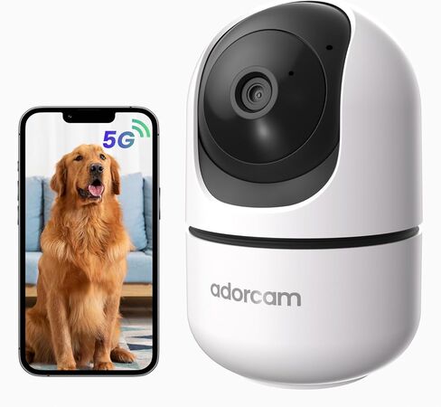 كاميرا داخلية للأمن المنزلي: 5G & 2.4G WIFI 2K 360 ° PAN TILT CAMERT مع 2 Way Audio Vision Phone Phone App مراقبة فيديو لمراقبة شقة غرفة المنزل مراقبة الطفل PET Dog Cat in Kuwait