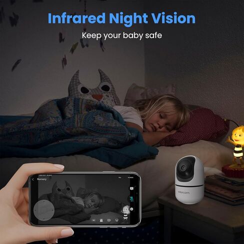 كاميرا داخلية للأمن المنزلي: 5G & 2.4G WIFI 2K 360 ° PAN TILT CAMERT مع 2 Way Audio Vision Phone Phone App مراقبة فيديو لمراقبة شقة غرفة المنزل مراقبة الطفل PET Dog Cat in Kuwait