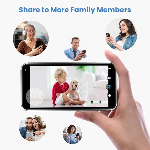 كاميرا داخلية للأمن المنزلي: 5G & 2.4G WIFI 2K 360 ° PAN TILT CAMERT مع 2 Way Audio Vision Phone Phone App مراقبة فيديو لمراقبة شقة غرفة المنزل مراقبة الطفل PET Dog Cat in Kuwait