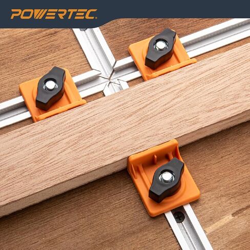 Powertec 72378 T-TRACH INLINE و Short Stop Kit ، FIT Universal ، T Track Stop Block لأشغال T-TRACK ، والرمل ، والتوجيه ، 4pk in Saudi Arabia