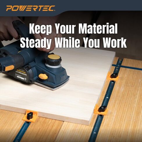Powertec 72378 T-TRACH INLINE و Short Stop Kit ، FIT Universal ، T Track Stop Block لأشغال T-TRACK ، والرمل ، والتوجيه ، 4pk in Saudi Arabia