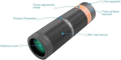 Compact 10x36 Monocular Telescope with BAK4 Prism - Ideal for Bird Watching and Sightseeing in Saudi Arabia