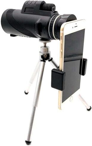 High Power Zoom Monocular Telescope 8X with Smartphone Holder & Tripod - BAK4, High Definition in Saudi Arabia