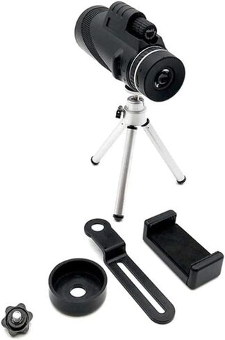 High Power Zoom Monocular Telescope 8X with Smartphone Holder & Tripod - BAK4, High Definition in Saudi Arabia