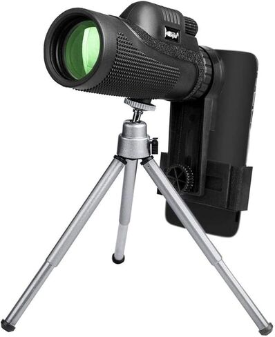 High-Power 12x50 Monocular Telescope with Phone Clip & Tripod - Portable Binoculars for Outdoor Camping in Saudi Arabia