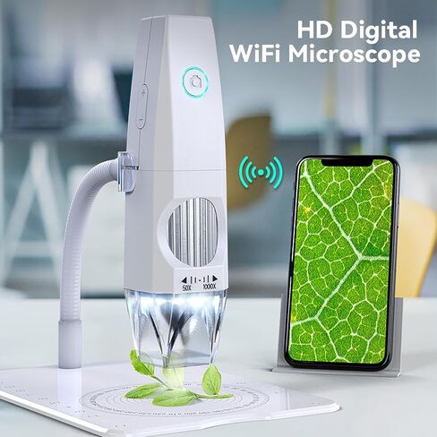 المجهر الرقمي 2MP ، 1080p HD WiFi المجهر الرقمي الرقمي المحمول باليد 1000X مع 8 مصابيح LED لفحص نسيج Skin OS X OS X Android OS X in Kuwait