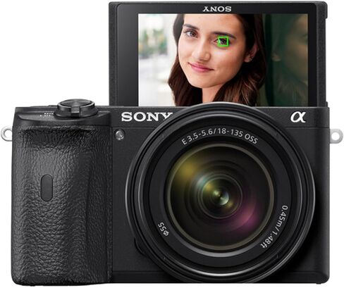 Sony a6600 APS-C Exmor CMOS Sensor, 24MP Mirrorless Camera with 18-135mm Lens,LED Light, Microphone, 128GB Extreme Speed, U-Grip, Filters, Tripod, Case, Software, & More – Pro Video Bundle (38pc) in Saudi Arabia