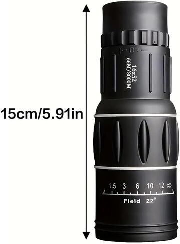16x52 Powerful Zoom Monocular Telescope Binoculars - Long Range Night Vision Spyglass for Outdoor, Camping, Bird Watching, and Wildlife Observation in Saudi Arabia
