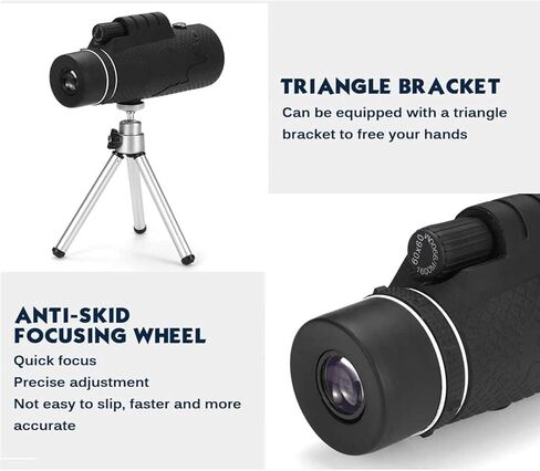 20x60 High Power Monocular Telescope - Compact with BAK4 Prism Lens, Compass, Smartphone Adapter, and Tripod in Saudi Arabia